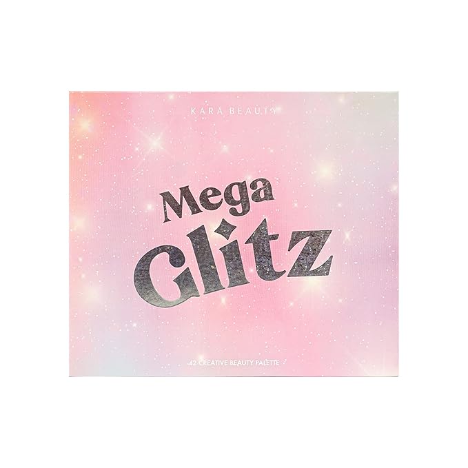 61ndR2dj4rL._SX679_ Kara Beauty Mega Glitz Pressed Glitter Palette con 42 tonos de glitter prensado para ojos, rostro y cuerpo
